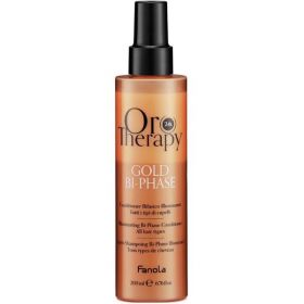 Balsam Bifazic - Fanola Oro Therapy 24K Gold Bi-Phase Illuminating Conditioner All Hair Types, 200 ml