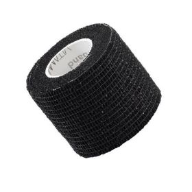 Bandaj elastic autoadeziv Vitammy Autoband, tehnologie cu microfibre, fara lipici, rezistent la apa, 5 x 450 cm, Negru