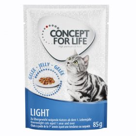 48x85g Light Cats în gelatină  Concept for Life hrană umedă pisici
