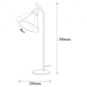 Lampa de masa, Alby, 527ABY2198, Metal, Alb