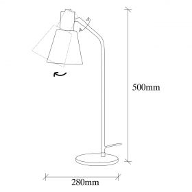 Lampa de masa, Alby, 527ABY2195, Metal, Vintage