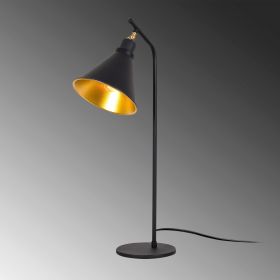 Lampa de masa, Alby, 527ABY2197, Metal, Negru/Auriu