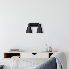 Aplica de perete, Fulgor, 942FLG2194, Metal, Negru/Auriu