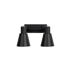 Aplica de perete, Fulgor, 942FLG2194, Metal, Negru/Auriu