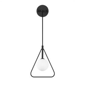 Aplica de perete, Fulgor, 942FLG2106, Metal, Alb/Negru