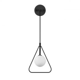 Aplica de perete, Fulgor, 942FLG2106, Metal, Alb/Negru