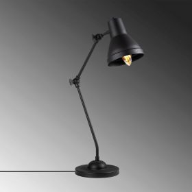 Lampa de masa, Fulgor, 942FLG1807, Metal, Negru/Auriu