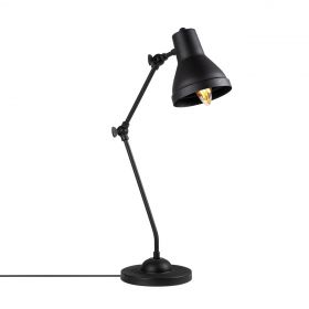 Lampa de masa, Fulgor, 942FLG1807, Metal, Negru/Auriu