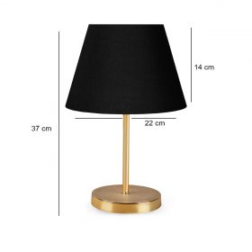 Lampa de masa, Insignio, 780SGN2545, Metal, Negru/Auriu