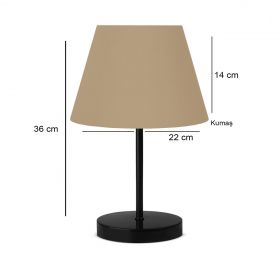 Lampa de masa, Insignio, 780SGN2540, Metal, Bej/Negru