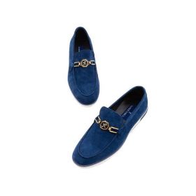 Pantofi pentru barbati, din piele &icirc;ntoarsa, casual, Tamer Tanca, albastru, 41