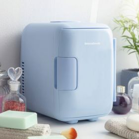 Mini frigider pentru produse cosmetice Frecos InnovaGoods, 48W, 4 L, 23 x 18.5 x 25.2 cm, albastru