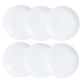 Set 6 farfurii pentru desert, Luminarc, Diwali, Ø 19 cm, sticla, alb