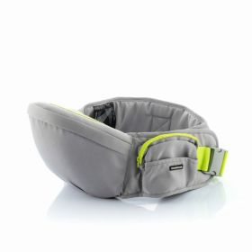 Centura port-bebe evolutiva cu buzunare Seccaby InnovaGoods, 122 x 20 x 16 cm, gri/verde