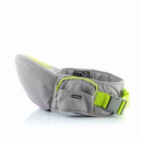 Centura port-bebe evolutiva cu buzunare Seccaby InnovaGoods, 122 x 20 x 16 cm, gri/verde