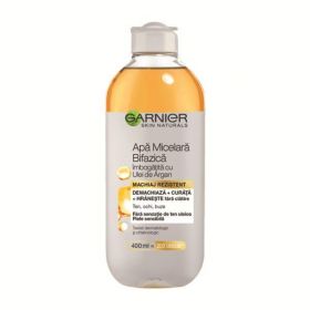 Apa micelara bifazica imbogatita cu ulei de argan Skin Naturals, Garnier, 400 ml