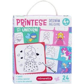 Printese si Unicorni - Desenam Pas cu Pas 4+