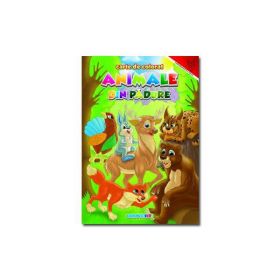 Animale din padure. Romana - Engleza - Carte de colorat, editura Eurobookids