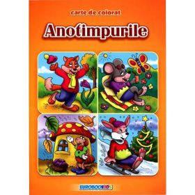 Anotimpurile - Carte de colorat, editura Eurobookids