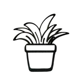 Decoratiune moderna in forma de planta suculenta decorativa, 140x150x15 mm