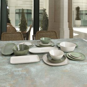 Set 6 farfurii, Bidasoa, Ikonic, 20.2 x 19.7 x 1.3 cm, ceramica, alb