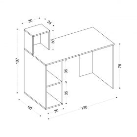 Birou, Elegance, Buca, 120x107.6x60 cm, Patara