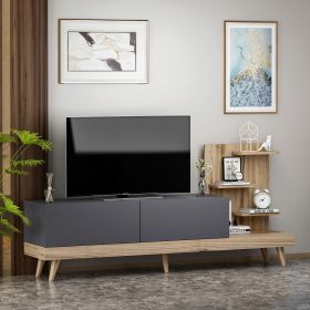 Comoda TV, Inarch, Dizayn, 180x82x37 cm, Antracit / Nuc