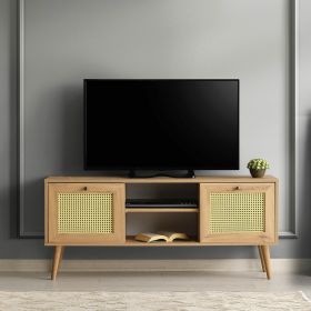 Comoda TV, Kalune Design, Letoon 140, 140x60x40 cm, Stejar