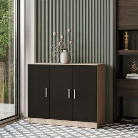 Set mobilier de birou, Locelso, VO12, Stejar / Negru