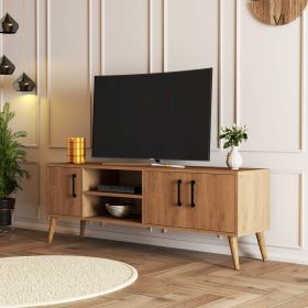 Comoda TV, Mezza, Exxen, 150x52x34 cm, Stejar