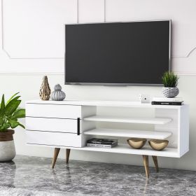 Comoda TV, Minima, Termini, 150x63.2x37 cm, Alb