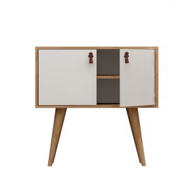 Consola, Mod Design, Rebecca, 80x80x40 cm, Stejar / Alb