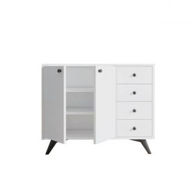 Dulap multifunctional, Mod Design, Waga, 100x82x35 cm, Alb