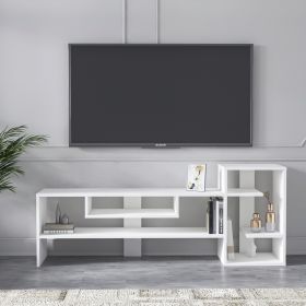 Comoda TV, Minima, Gulio, 160x64x35 cm, Alb