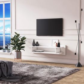 Comoda TV, Minima, Lucio, 120x30x30 cm, Alb