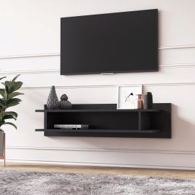 Comoda TV, Minima, Lucio, 120x30x30 cm, Negru