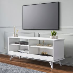 Comoda TV, Minima, Parker, 140x43x38 cm, Alb