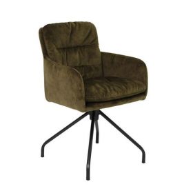 Scaun de Bucatarie din Catifea Verde, Model Ella