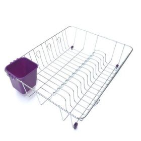 Scurgator vase cu suport pentru tacamuri violet - Maxdeco