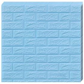 Set 50x Tapet Caramida 3D Teno&reg;, suprafata acoperire 26.5 mp, autoadeziv, waterproof, usor de montat, design modern, 70x77 cm, albastru