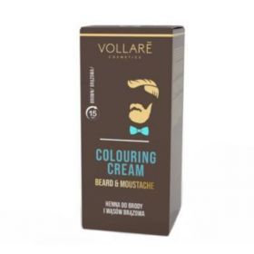 Vopsea Henna pentru barba si mustata maro, Vollare, art 78025, 15 ml