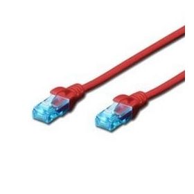 DIGITUS CAT 5e U-UTP patch cord, PVC AWG 26/7, length 0.25 m, red (DK-1512-0025/R)