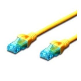 DIGITUS CAT 5e U-UTP patch cord, PVC AWG 26/7, length 0.25 m, yellow (DK-1512-0025/Y)