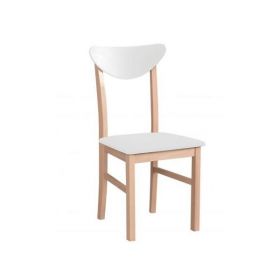 Scaun living/bucatarie Leonix 2, stejar/alb, 40x43x90 cm, UnicSpot