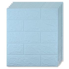 Set 200x Tapet Mic Caramida 3D Teno&reg;, suprafata acoperire 26.5 mp, autoadeziv, waterproof, usor de montat, design modern, 38.5x34 cm, albastru
