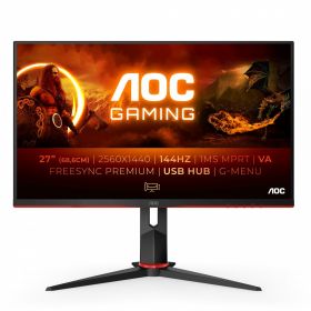 AOC G2 Q27G2U/BK monitoare LCD 68,6 cm (27') 2560 x 1440 Pixel Quad HD LED Negru, Roşu (Q27G2U/BK)