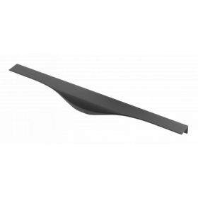 Maner metalic aplicat pentru mobilier, model MOLINA, stil modern/minimalist, lungime totala = 496 mm, finisaj negru mat