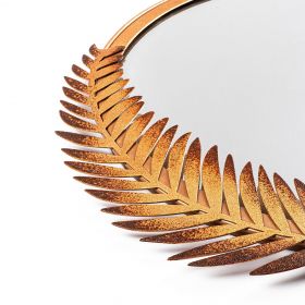 Oglinda decorativa, Palm Mirror L, Metal, Dimensiune: 59 x 57 cm, Bronz