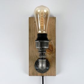 Lampa de masa, Evila Originals, 791EVL1550, Lemn, Negru/Argintiu