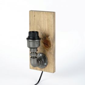 Lampa de masa, Evila Originals, 791EVL1550, Lemn, Negru/Argintiu
